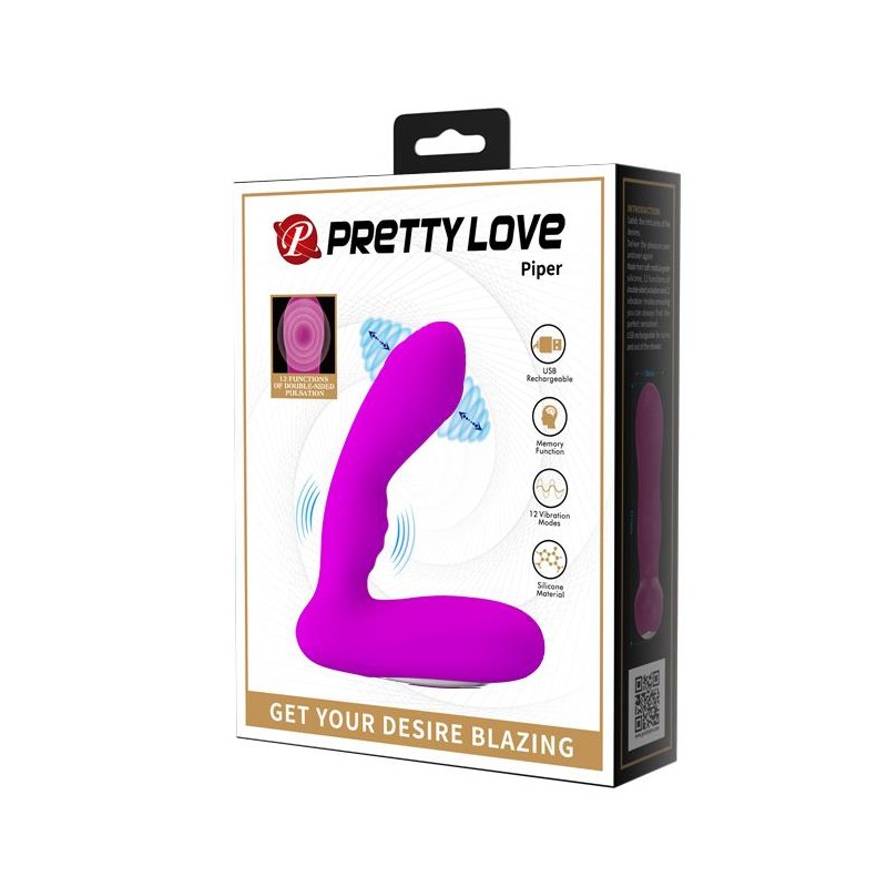 PRETTY LOVE -Piper, 12 vibration functions 12 pulse wave settings